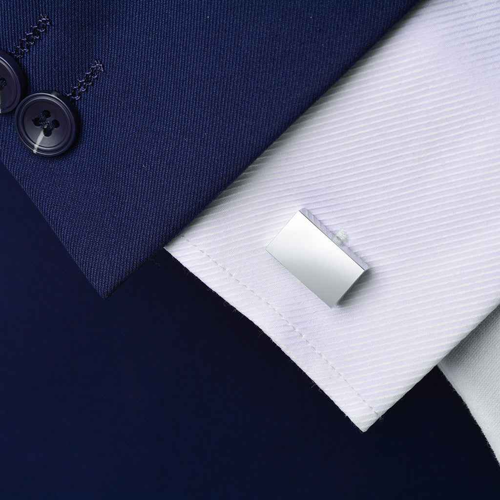 Rectangle Gold Silver Gunmetal Cuff Links for Men