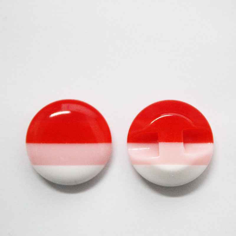 Colorful Striped Hidden Hole Resin Buttons for Knitwear 100 Pack