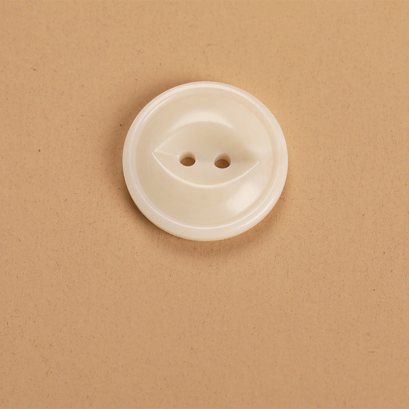 Round Fruit 2-Hole Buttons Set of 20 – Black Beige Brown Natural