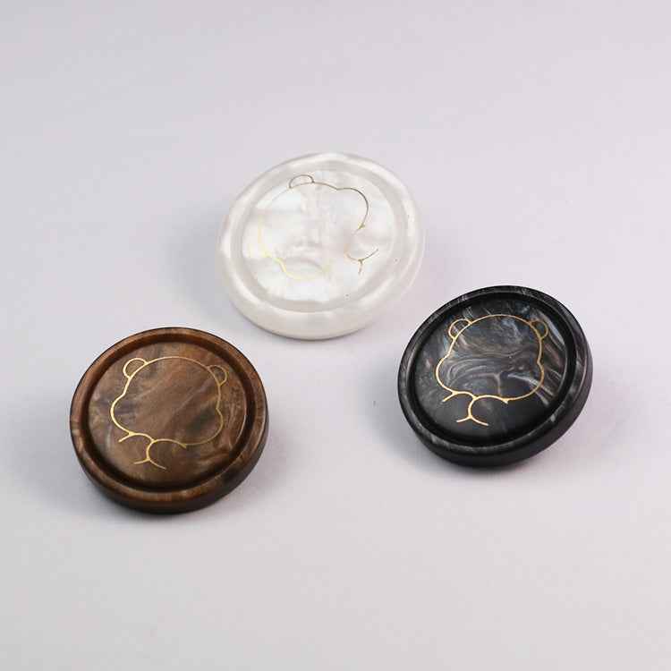Cute Cartoon Bear Resin Shank Buttons for Pajamas 30 Pack
