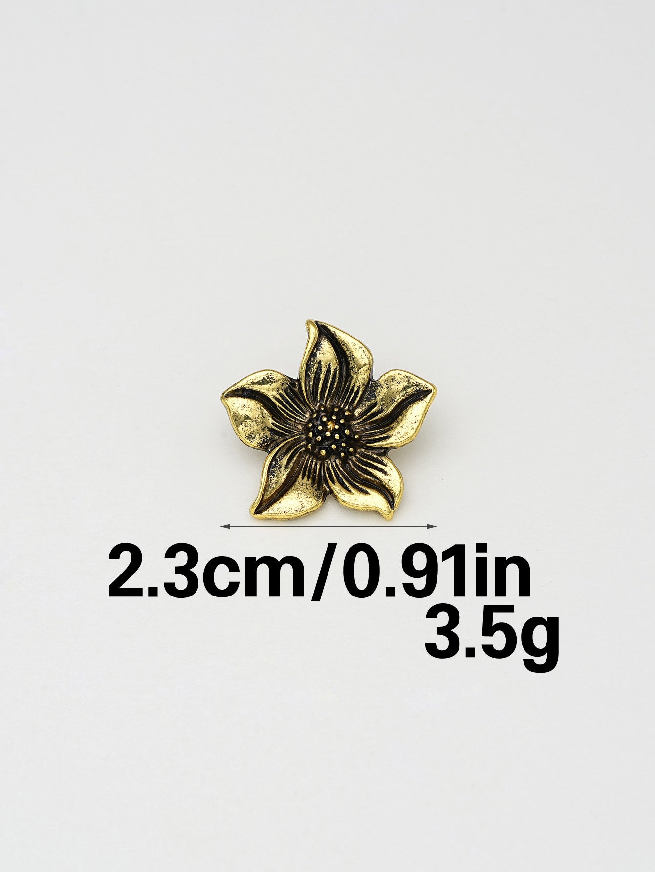 Large Floral Alloy Shank Buttons 20-Piece for Sweaters Coats Dresses