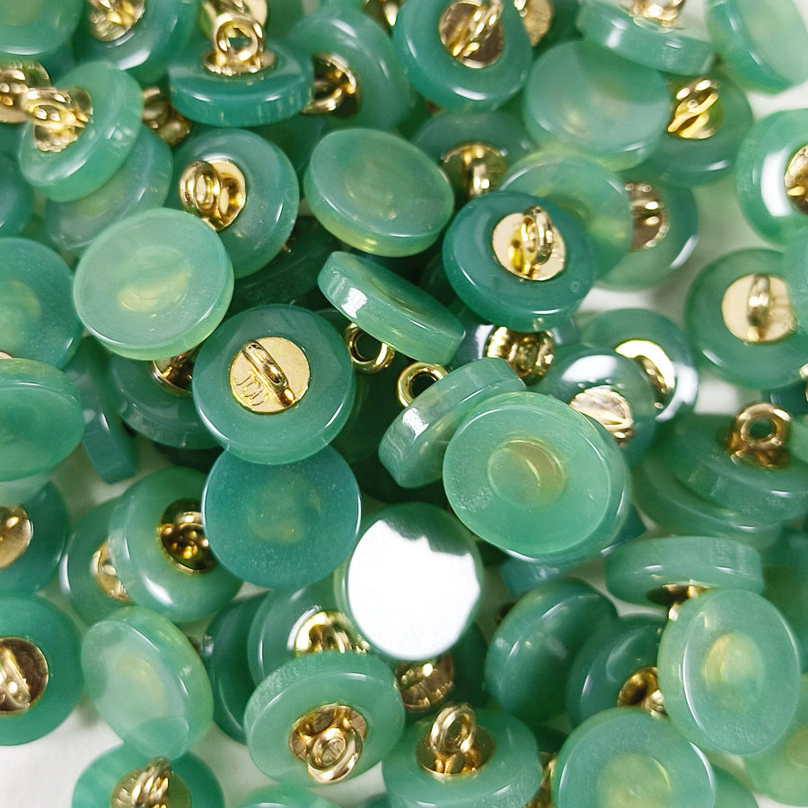 18L Faux Agate Resin Shank Buttons – 11mm Metal Shank,50pcs