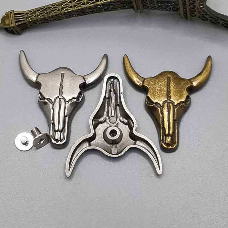 Vintage Silver Bronze Bullhead Screw Buckles 20pcs