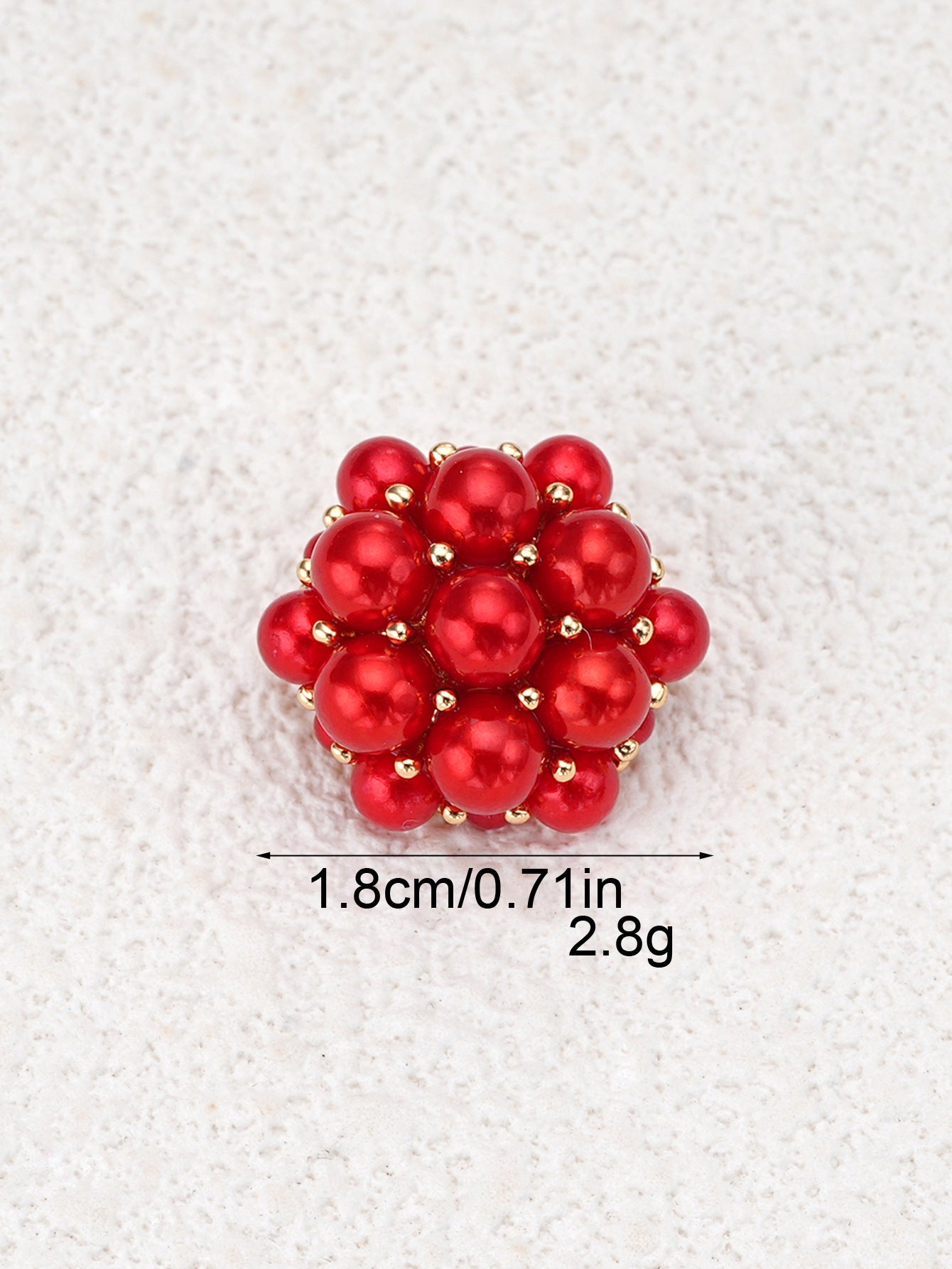 Floral 3D Pearl Hand-Sewing Decorative Metal Buttons 10 Pack