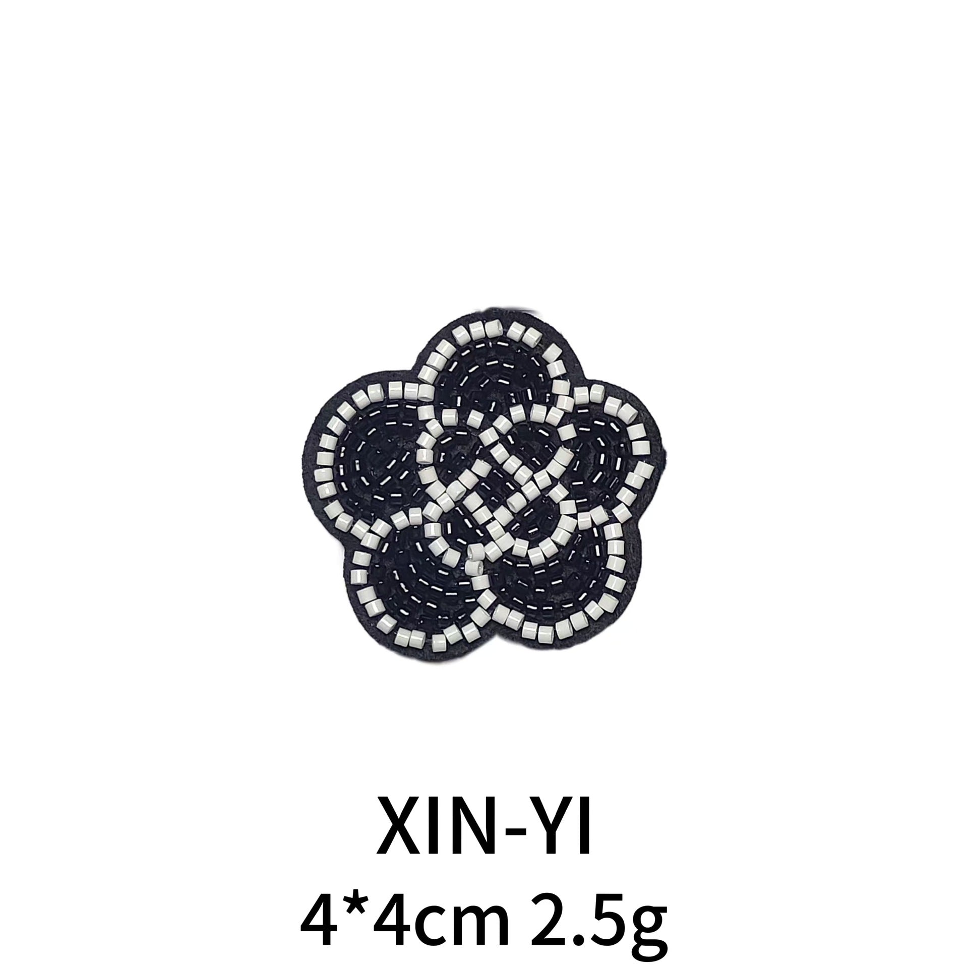 Liten Båge Kamelia DIY Skor Broderad Tygmärke 7 Pack