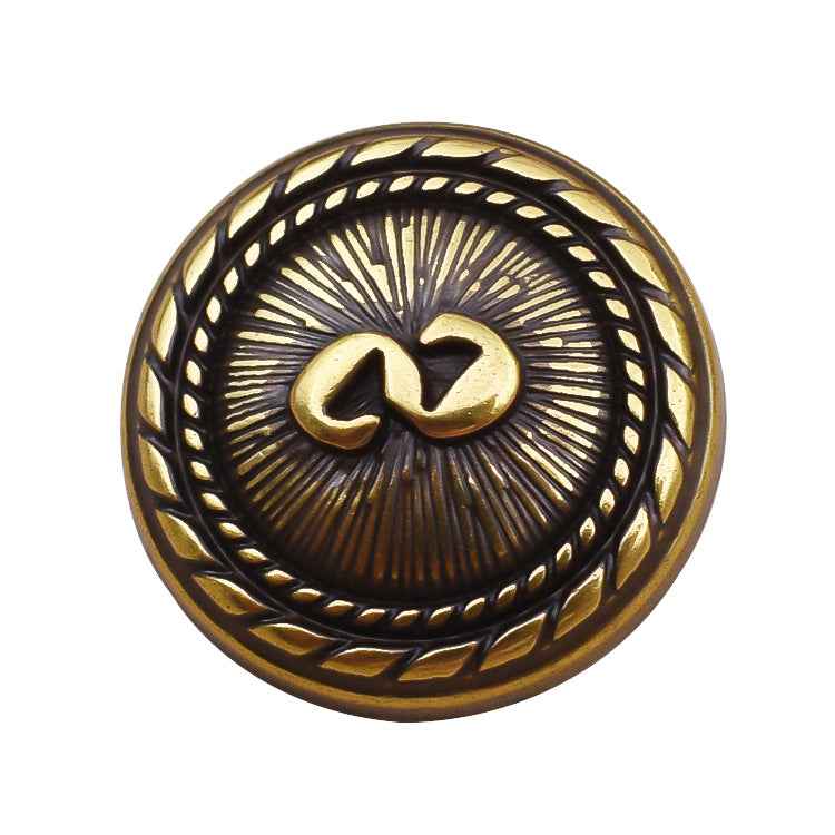15/18/23mm Vintage "S" Monogram Metal Shank Buttons 30 Pack