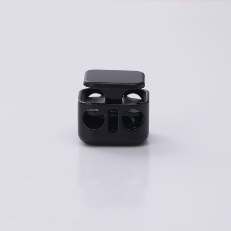Square Two-Hole Cylinder Metal Spring Drawstring Cord Lock – 20Pcs