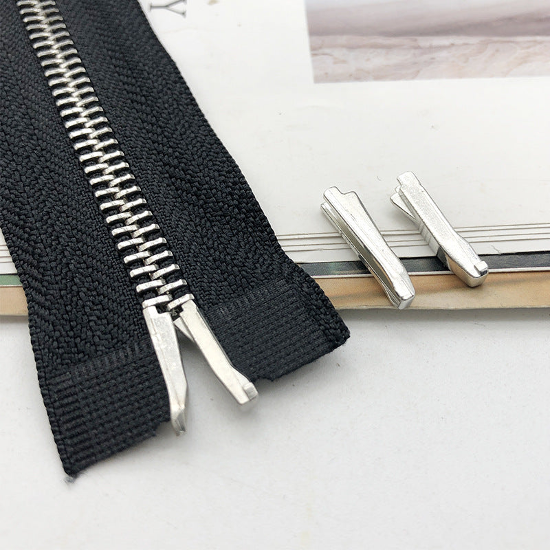 #5 Zipper Repair Kit Metal Head Sliders Retainer Insertion Pin 80 Pack