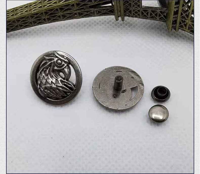 Vintage Silver Eagle Rivets – Antique Alloy Studs for Punk 40 Pack