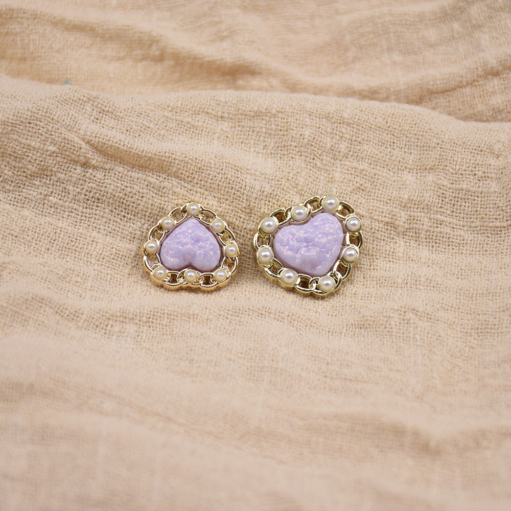 20mm/23mm Vintage Heart-Shaped Resin Metal Buttons 10pcs