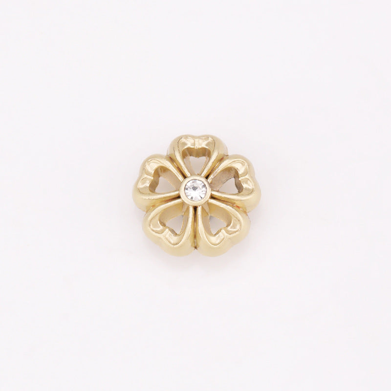 Sunflower Rhinestone Metal Shank Buttons 30-Pack