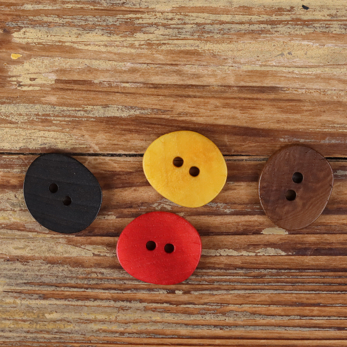 Irregular Natural Seed 2-Hole Buttons – 20PCS | Cotton Linen Jacket Pants