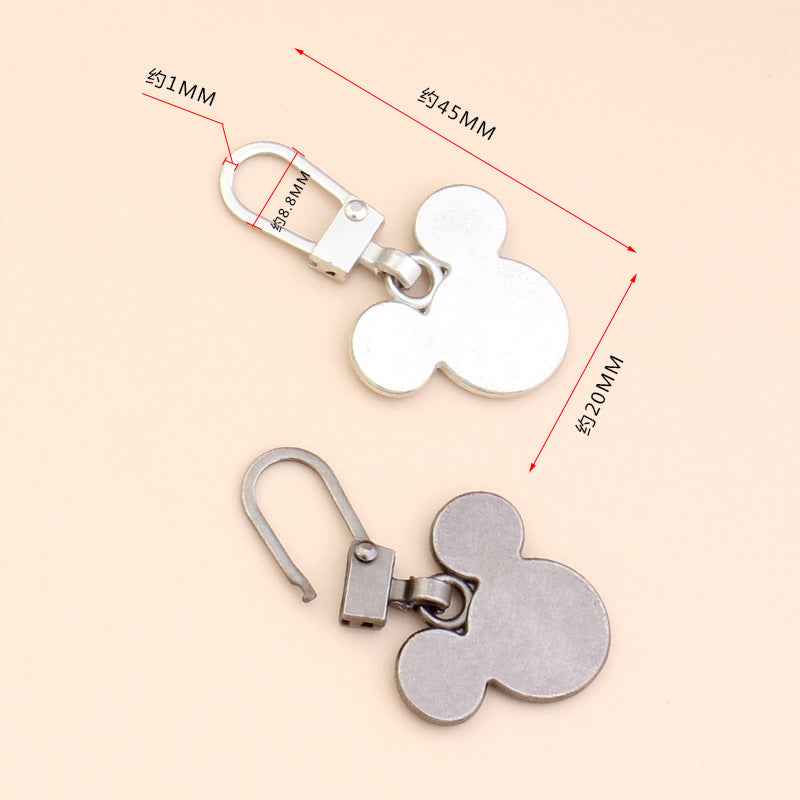 Detachable Alloy Bear Charm Replacement Zipper Pulls Sliders 15pcs