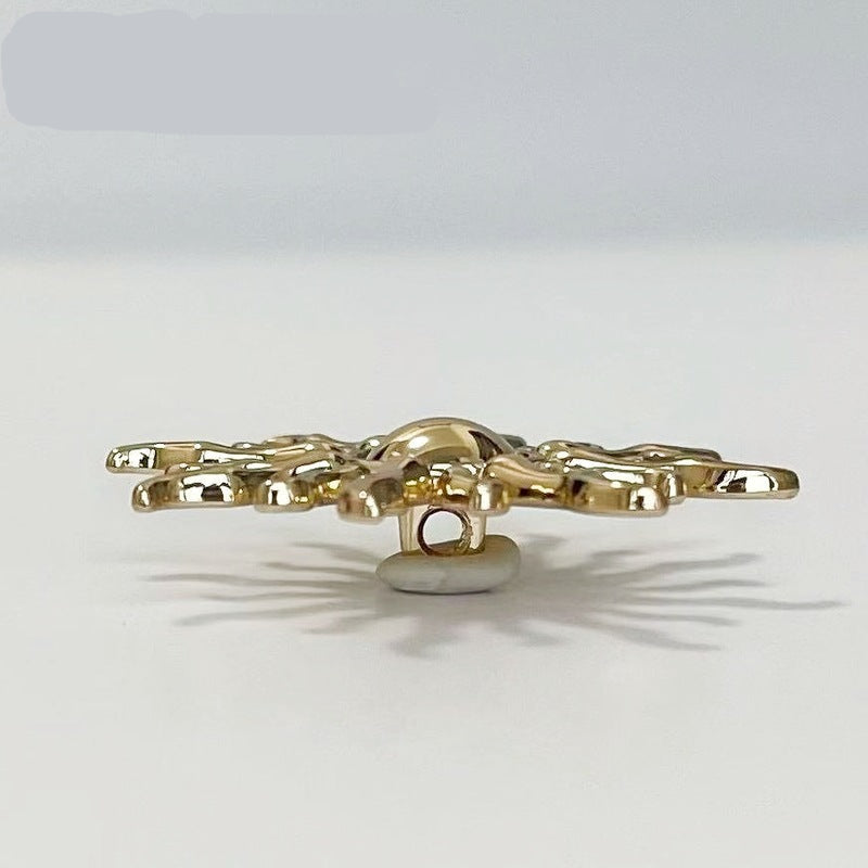 Fashion Sun-Shaped Metal Shank Buttons for Hand Sewing 20PCS