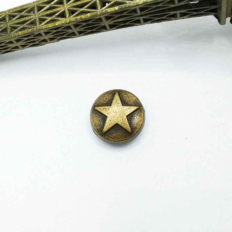 Vintage Silver Star Studs – Punk Rock Spikes 55 Pack(11 Styles)