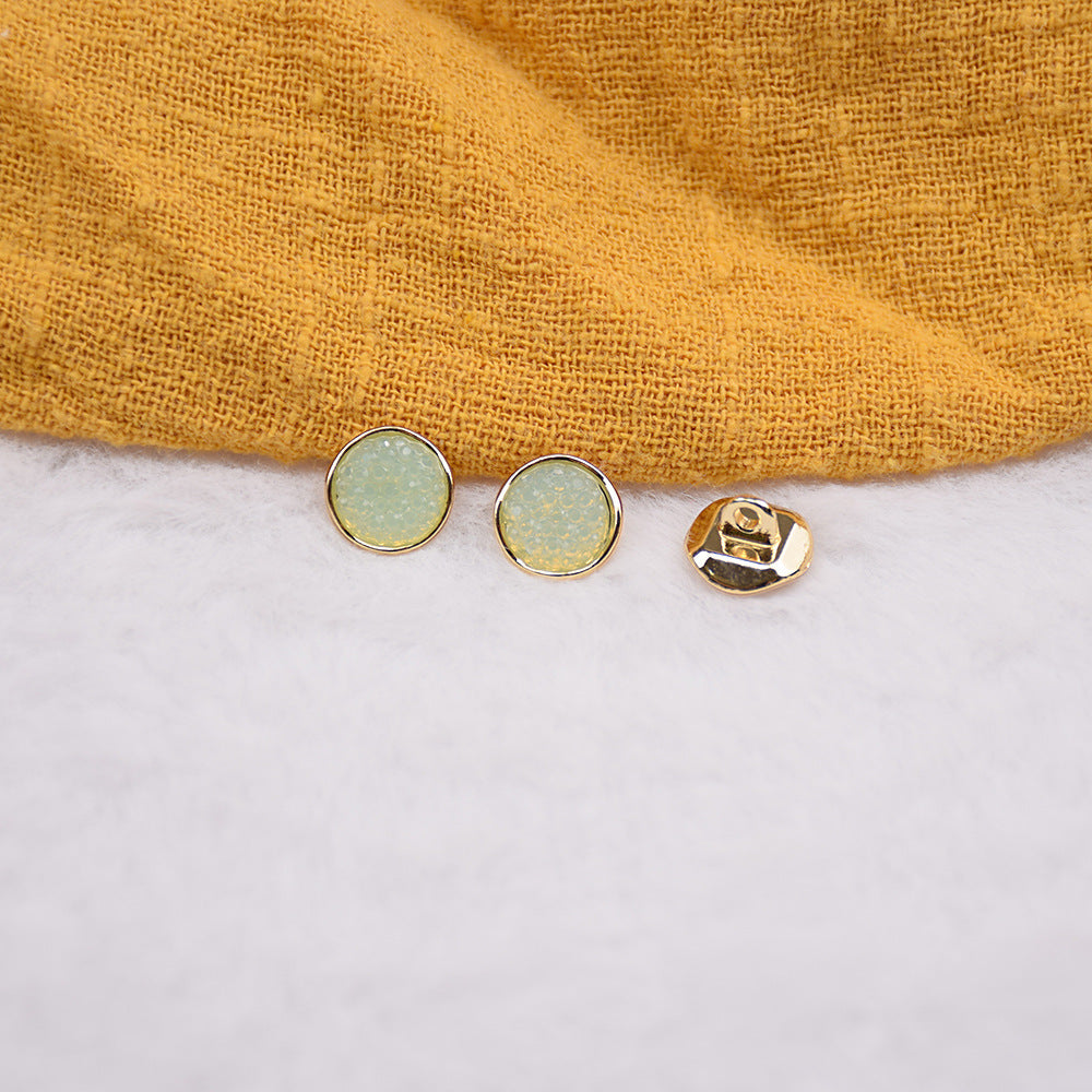 10mm Twinkle Star Resin Metal Buttons 20-Pack for Blouses Shirts