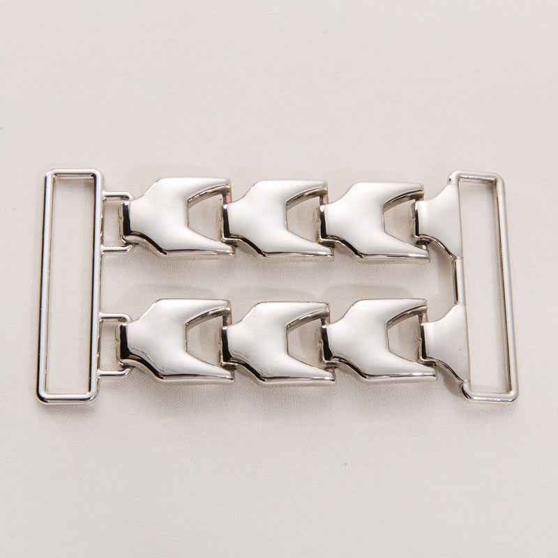 100x50mm Gold & Silver Double Row Metal Chain Buckle 20 Pack