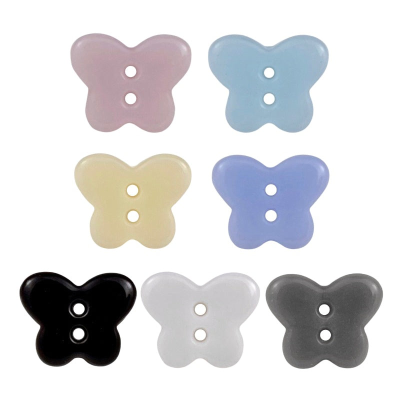 Butterfly Ceramic Buttons Perfect for Kids’ Shirts & Knitwear 20pcs