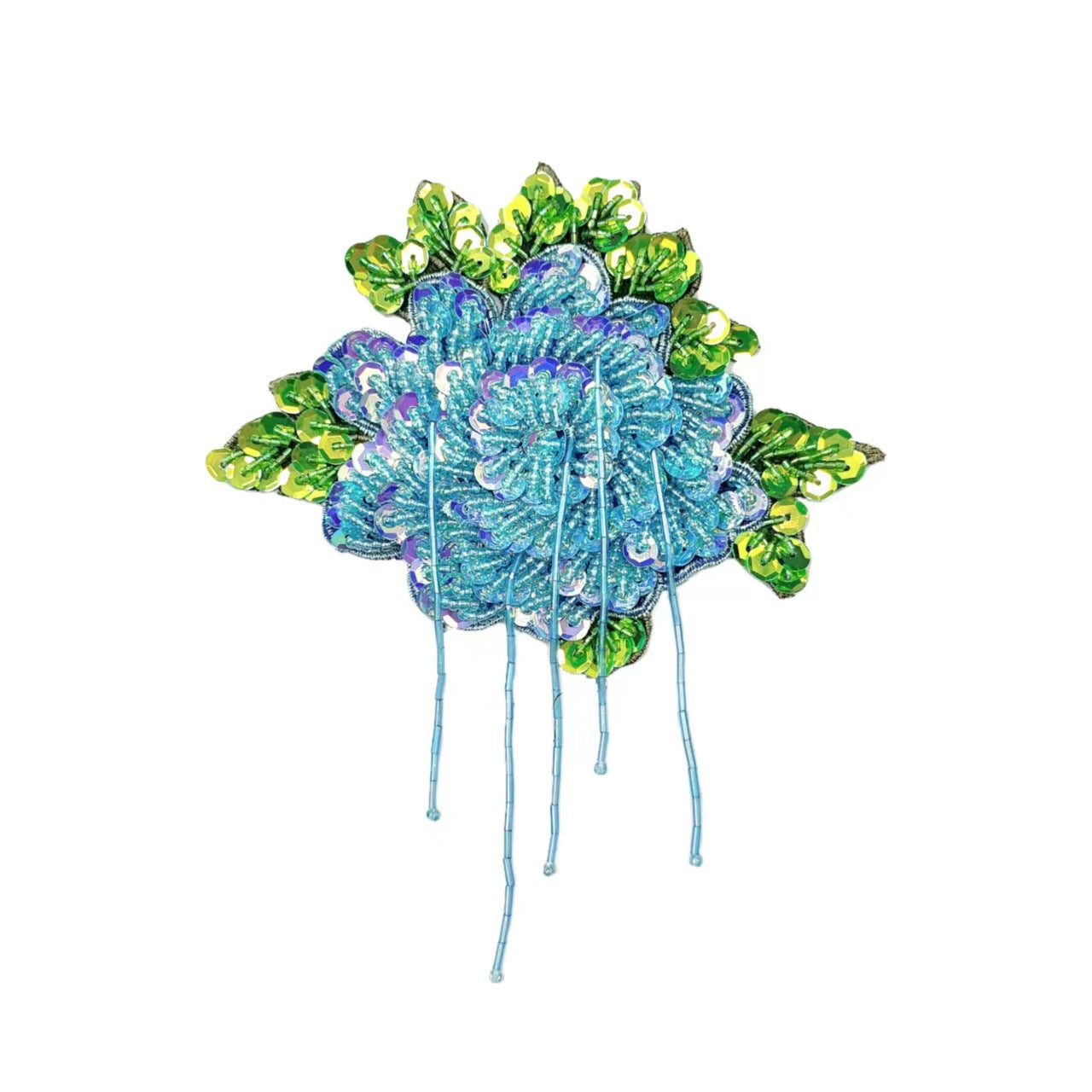 Water-Soluble Flower Embroidered Patches Beads Sequins Pearls 3 Pack