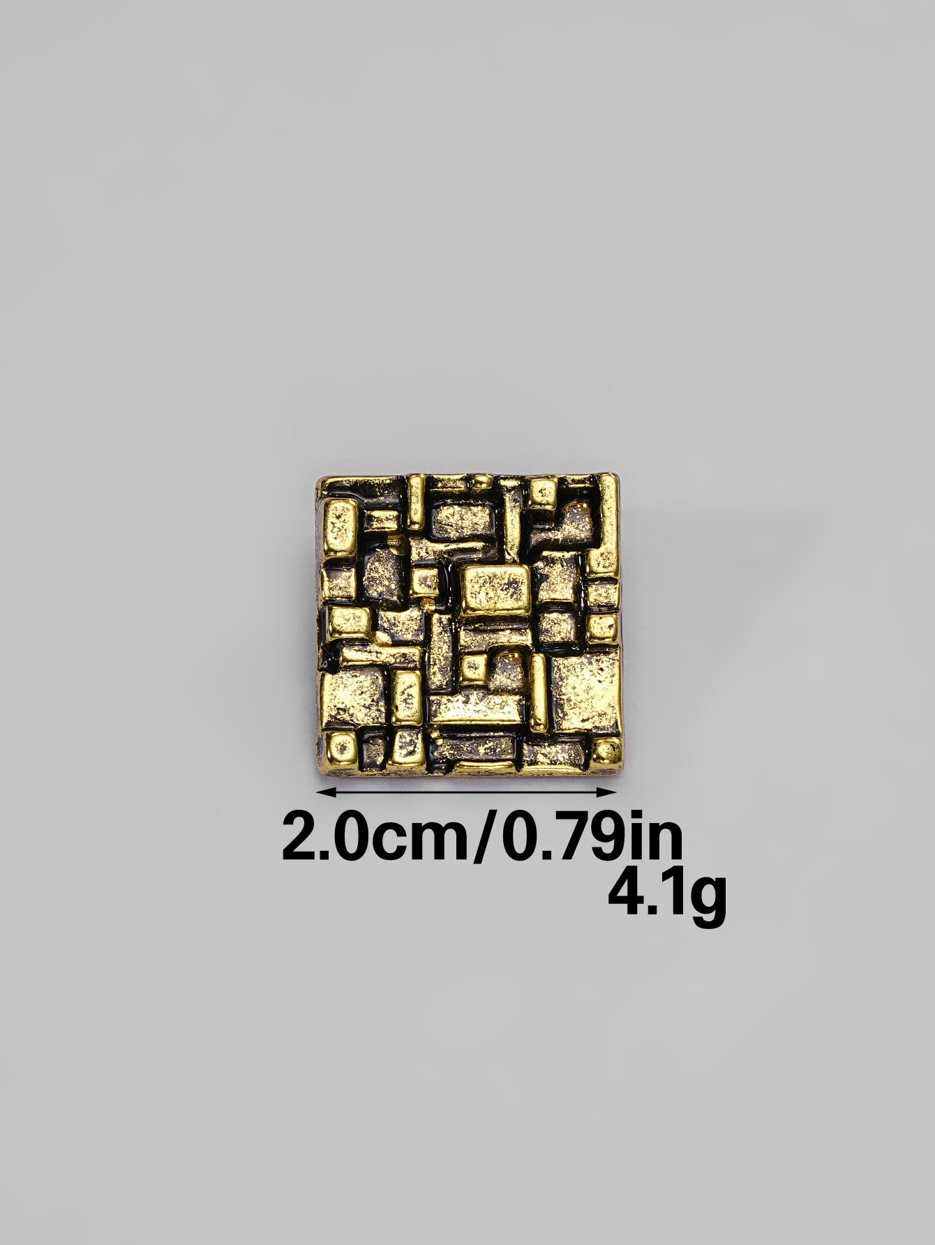 20mm/25mm Vintage QR Code Pattern Metal Shank Buttons – 10-Piece