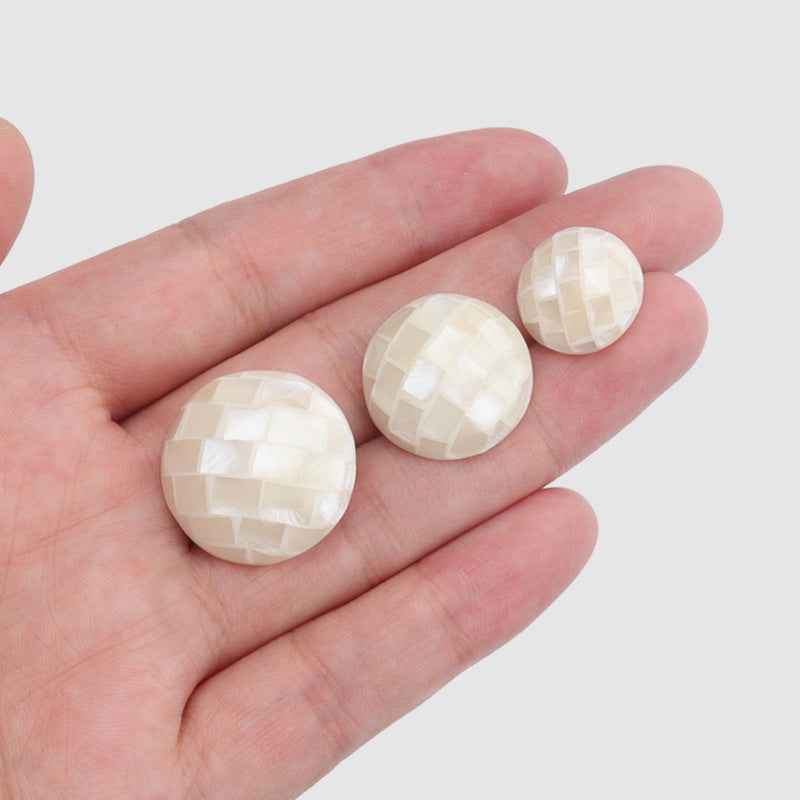 Premium Genuine Japanese White Butterfly Shell Buttons 10pcs