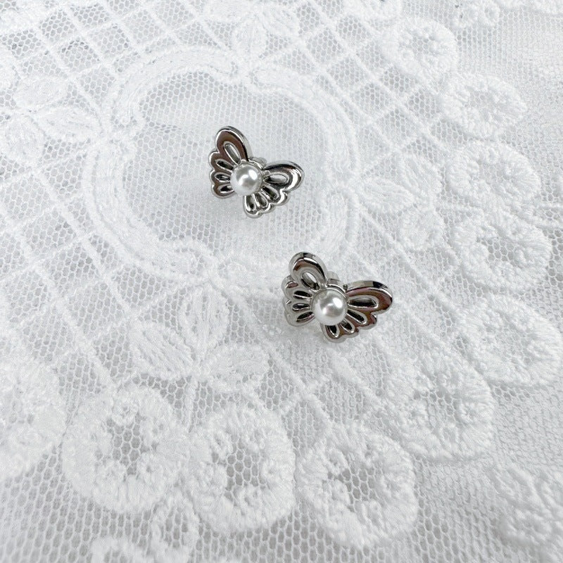 12.5MM Gold/Silver Butterfly Pearl Metal Shank Buttons 20pcs