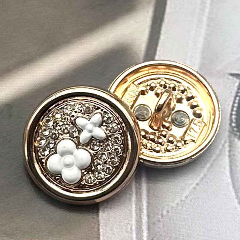 28L/36L/40L Round Two-Tone Metal Shank Sewing Buttons 10pcs