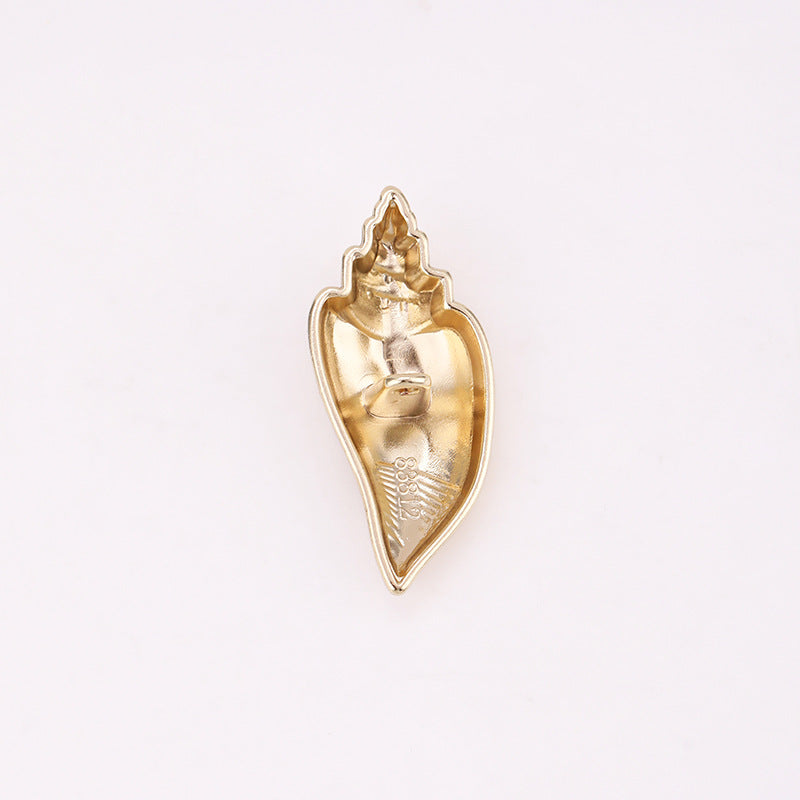 Conch Shell Metal Shank Buttons Set of 20 – Light Gold & Nickel Silver