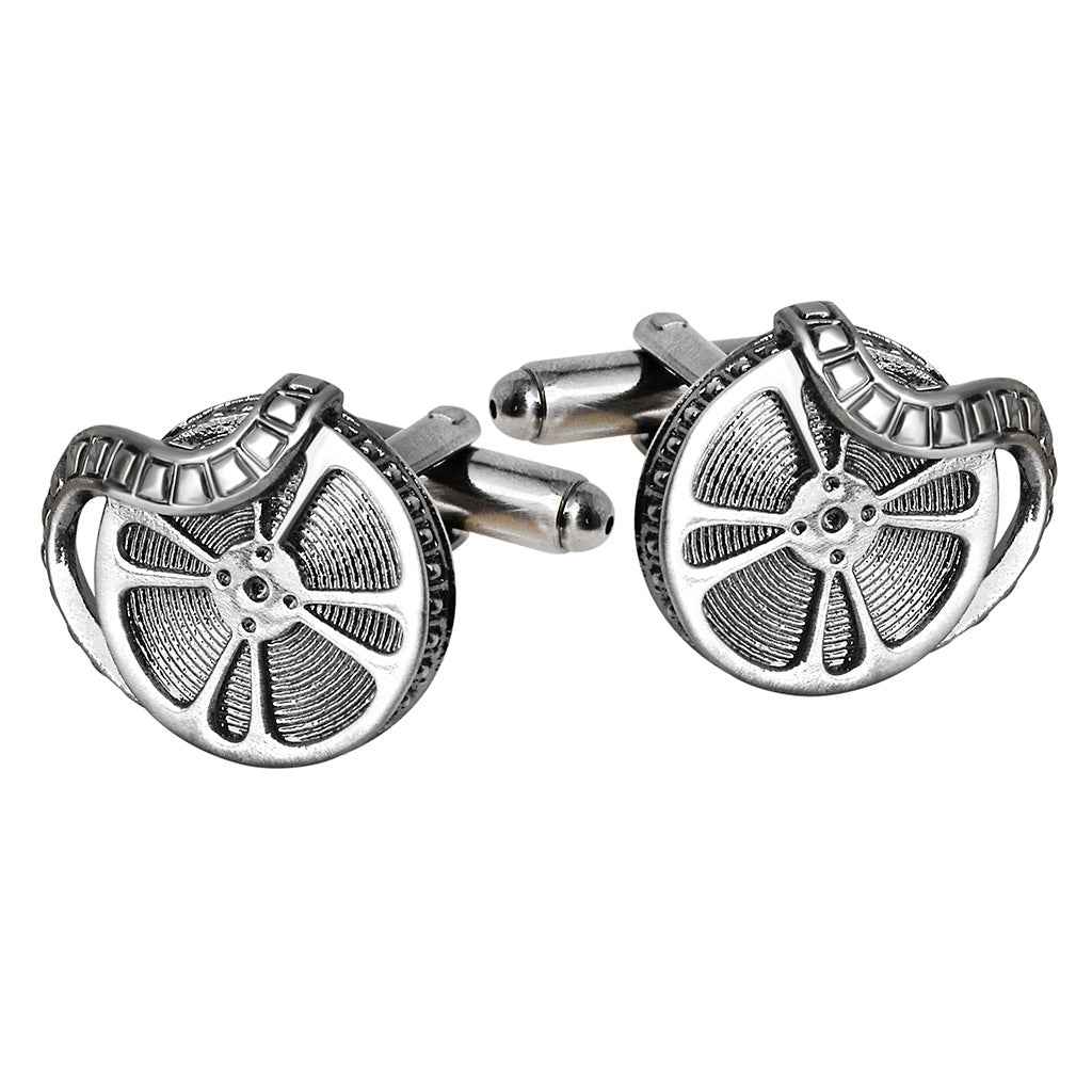 22x18mm Vintage Film Projector Cufflinks – Antique Silver