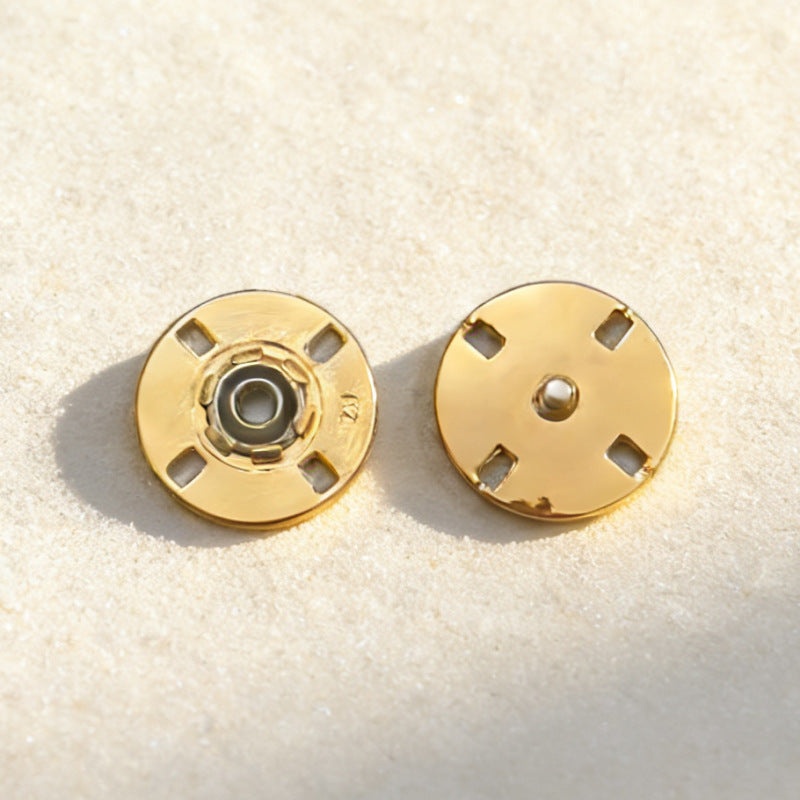 Round Invisible Metal Snap Buttons 20pcs