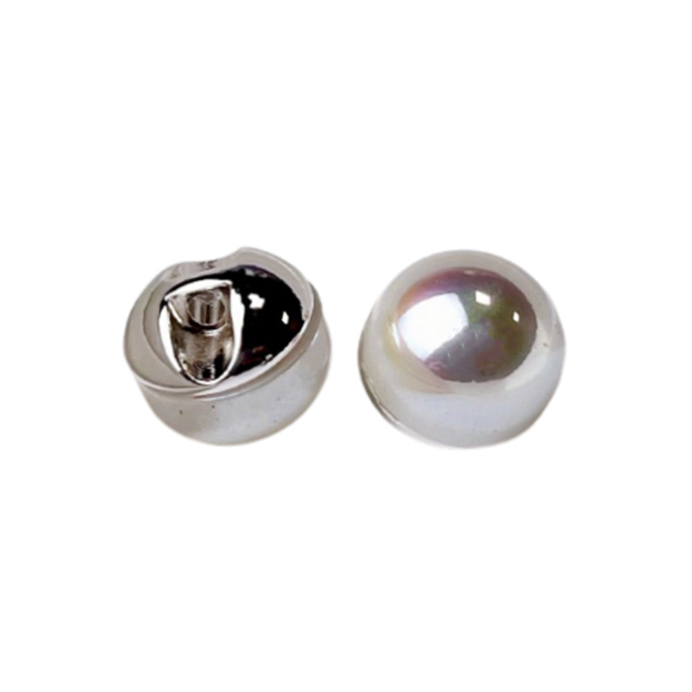 10MM Mabe gyöngy sifon ing rejtett lyukú fém gombok 20 db