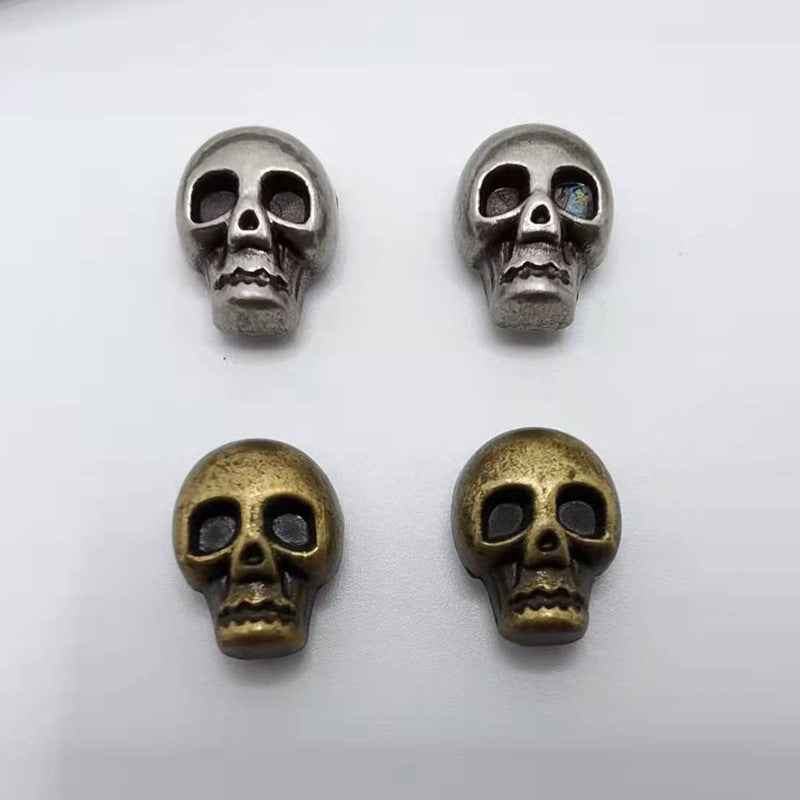 11x9MM Skull Head Punk Rivets – Gothic Metal Studs 30 Pack
