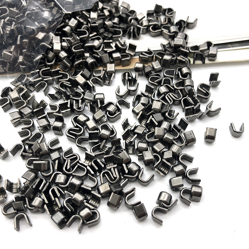 #5 Zipper Repair Kit Metal Head Sliders Retainer Insertion Pin 80 Pack