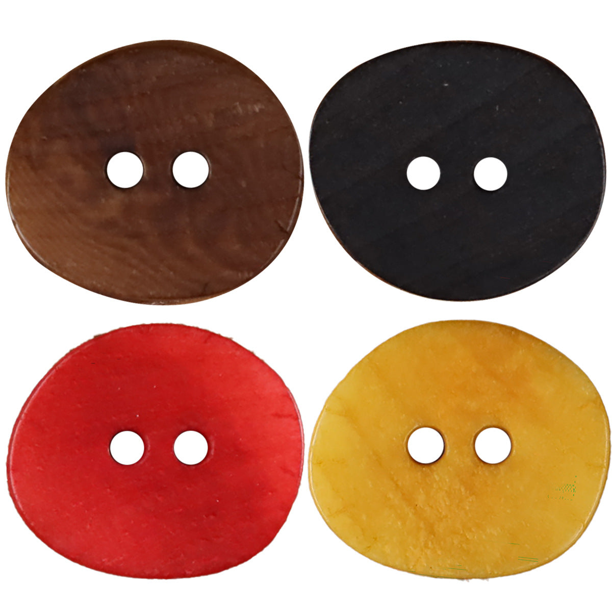 Irregular Natural Seed 2-Hole Buttons – 20PCS | Cotton Linen Jacket Pants