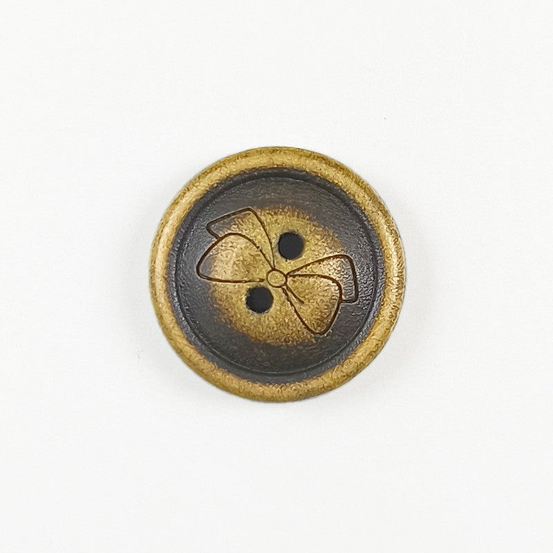 Vintage Wood Butterfly Pattern Buttons – Flat Round 2-Hole 30pcs