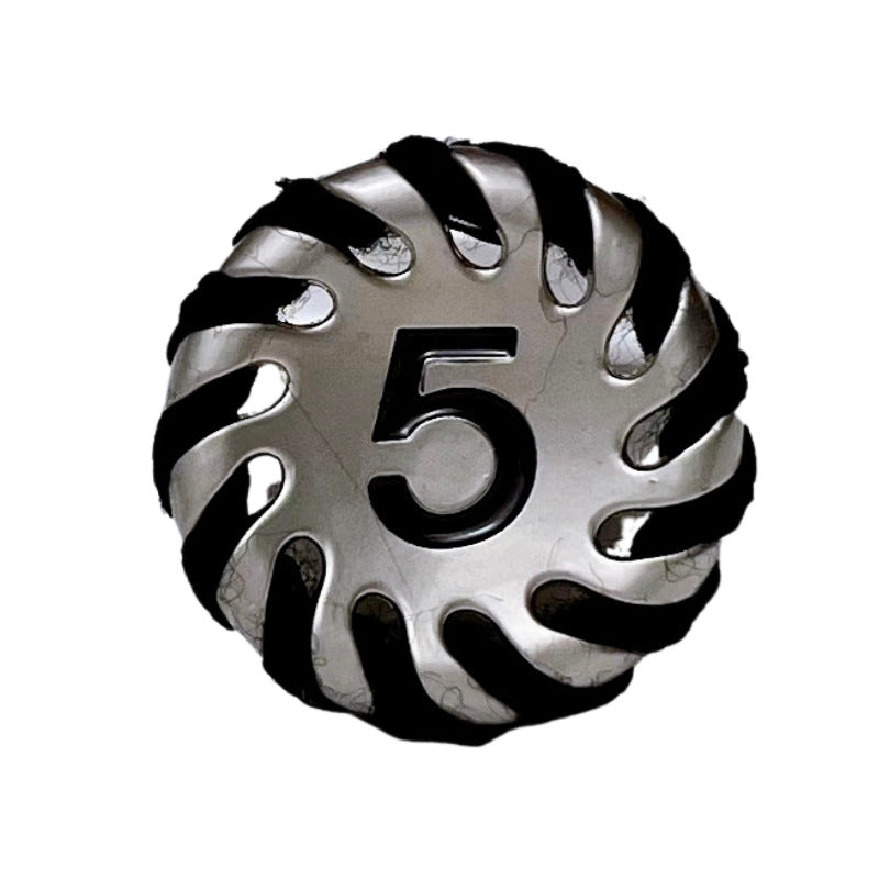 18/23mm Fekete Gyapjú Szél Szám 5 Fém Gomb 10db