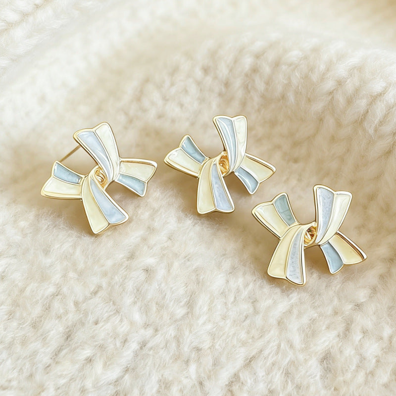 3D Irregular White & Sky Blue Enamel Metal Buttons 20PCS