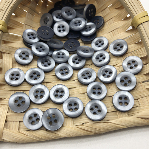 10mm Ronde 4-Gat Shirt Pareloïde Kleine Hars Knopen 270 Verpakking