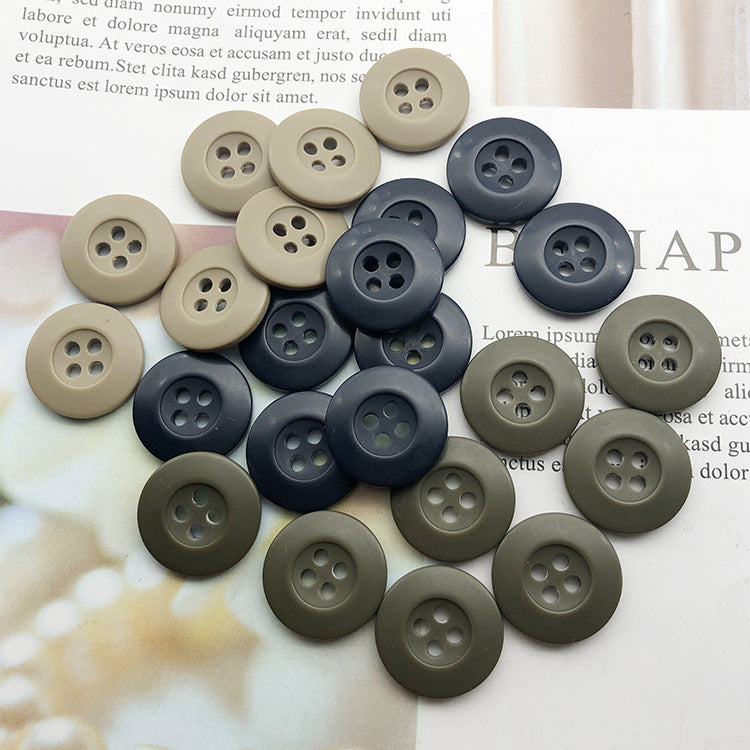 18mm Ronde 4-Gat Hars Camouflage Militaire Knopen 50st