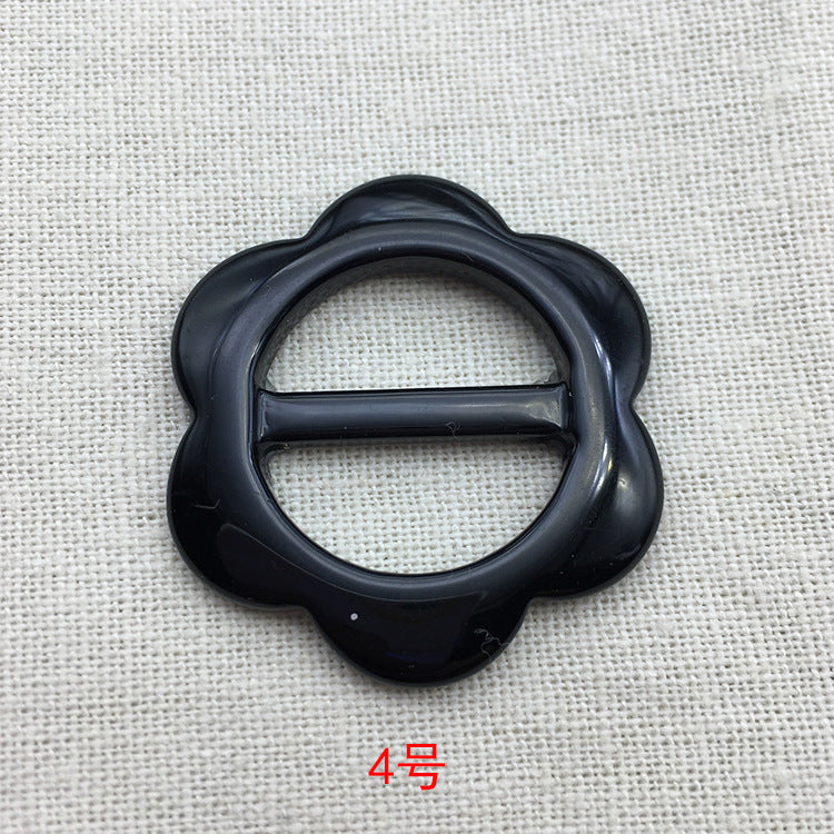 25mm Adjustable Flower Resin Buckle Button for T-Shirts Scarves 10pcs