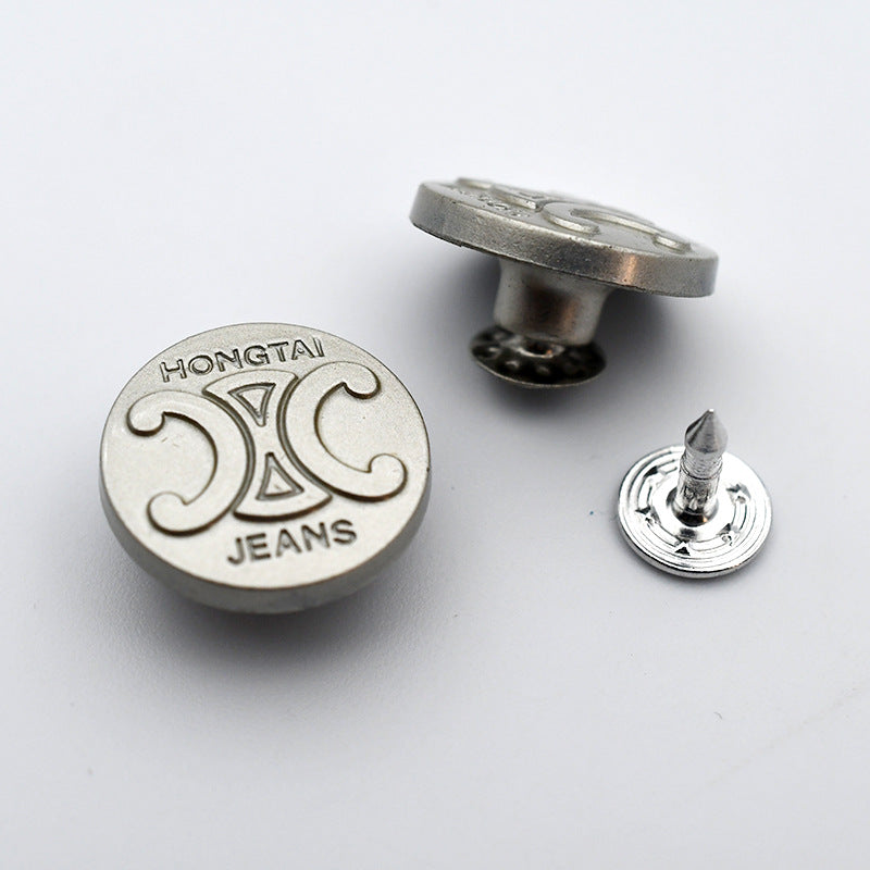 Hollow Round Metal Shank Stud Buttons for Denim Clothing 21 Pack