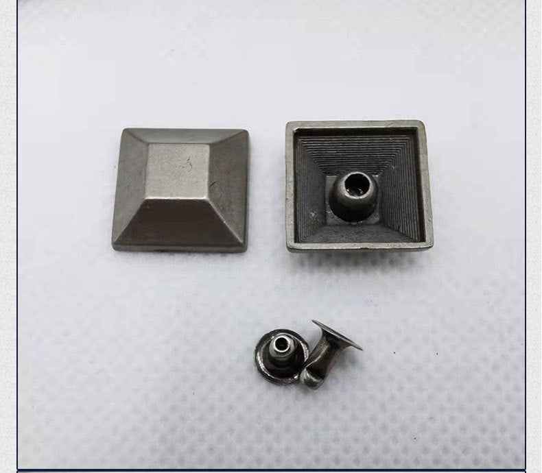 8/10/15MM Vintage Silver Flat Top Pyramid Studs – Alloy Rivets 30 Pack