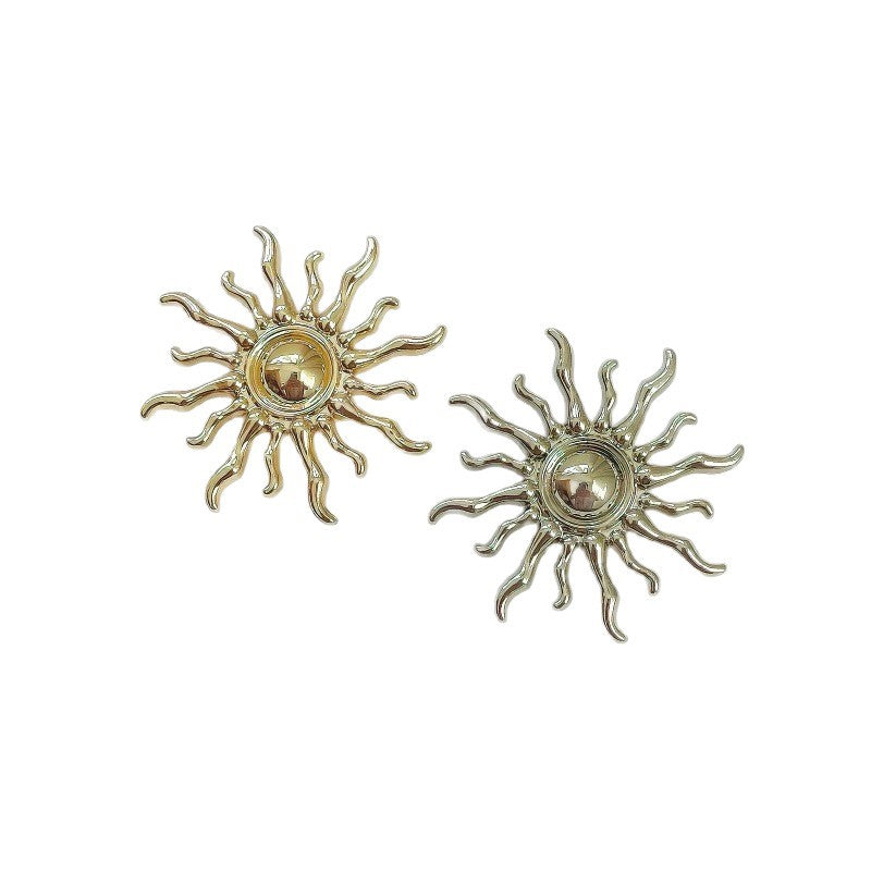 Fashion Sun-Shaped Metal Shank Buttons for Hand Sewing 20PCS