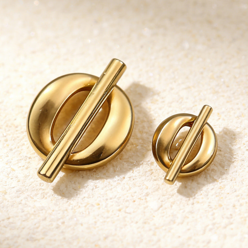 "1 and 0" Hollow Geometric Metal Buttons 20pcs