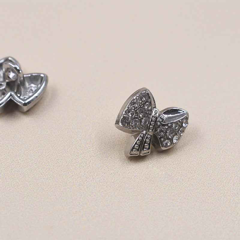 11.5mm/12.5mm Metal Rhinestone Shirt Buttons 20pcs