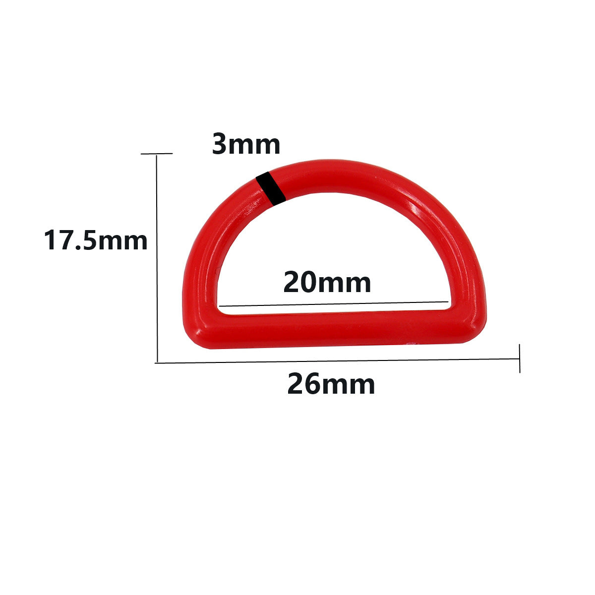 1 Inch Plastic D-Ring Buckle for Bags Backpacks 115 Pack(23 Colors)