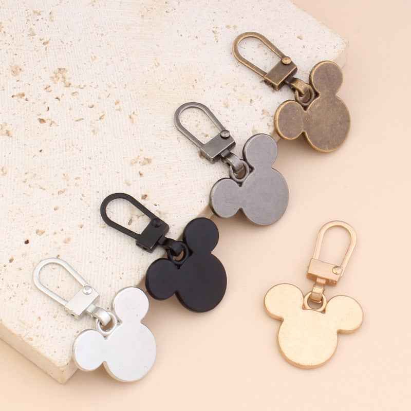 Detachable Alloy Bear Charm Replacement Zipper Pulls Sliders 15pcs