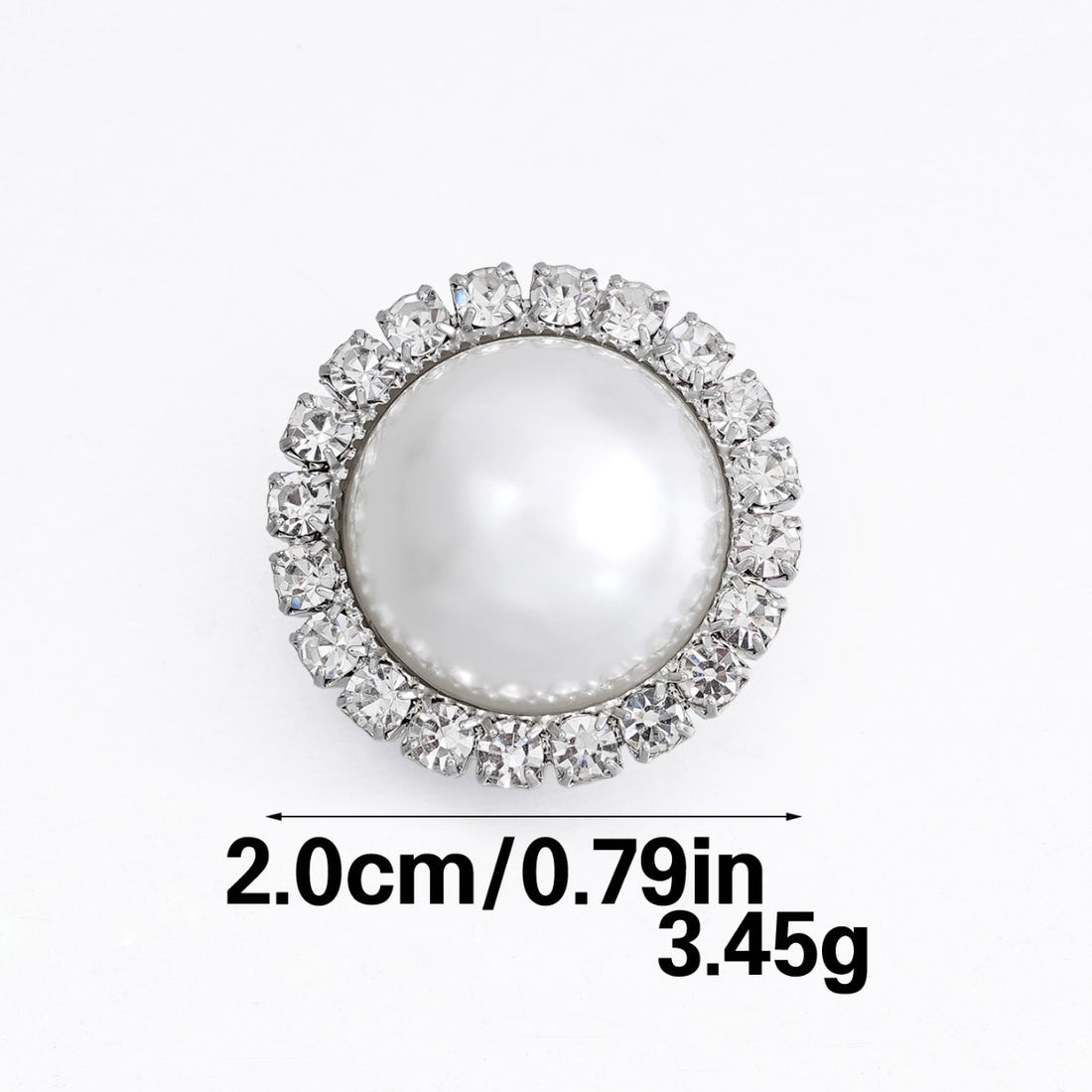 32L 20mm Copper Rhinestone Chain Clamp Decorative Buttons 6 Pack