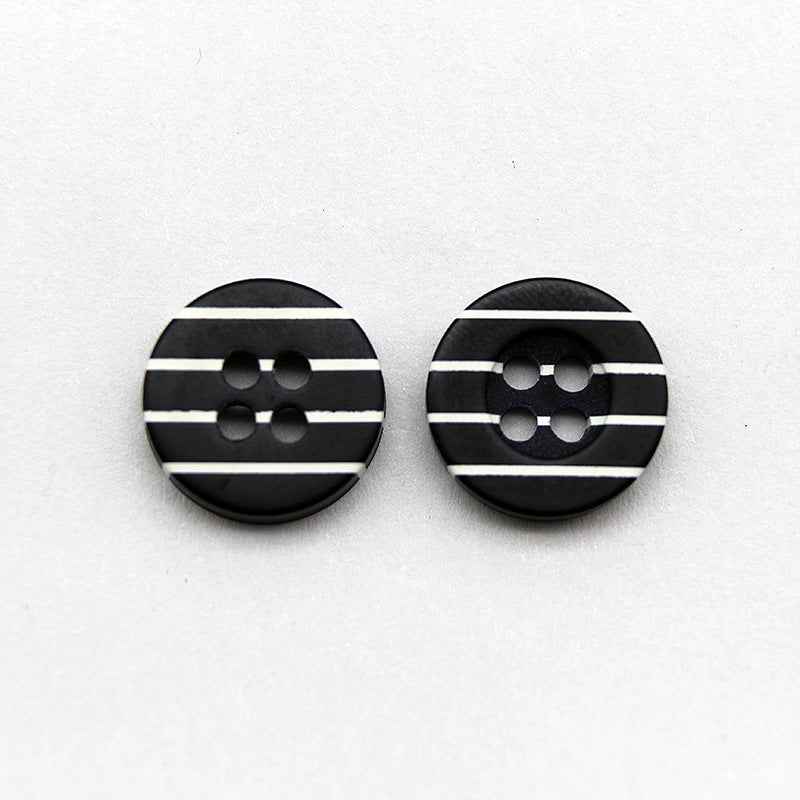 11.5mm Colorful Resin Striped Buttons for School Uniforms 980 Pack