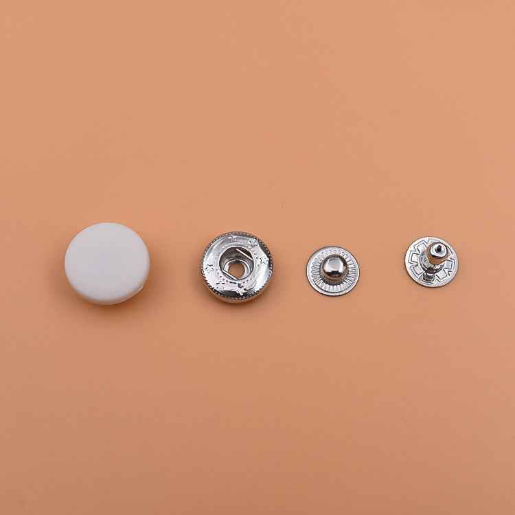 15MM Black & White Plastic Nylon Snap Buttons 100pcs